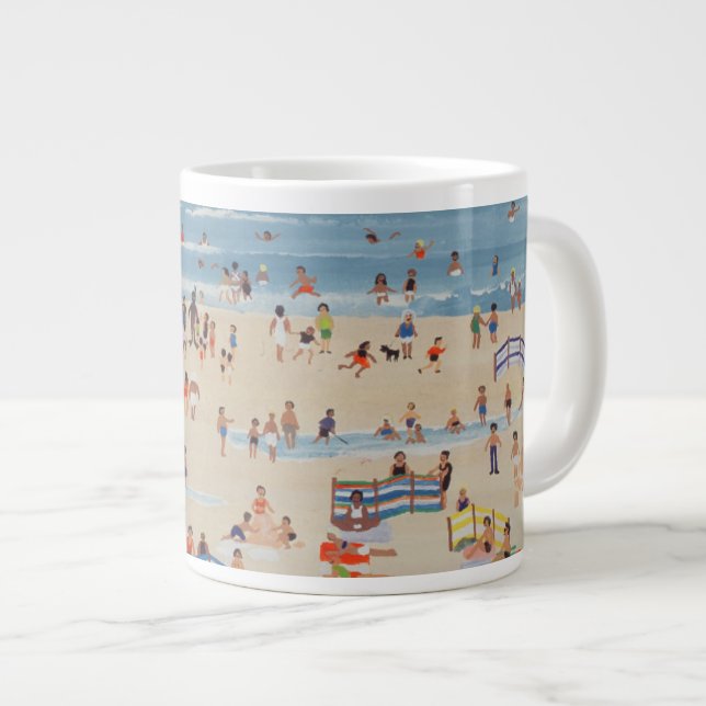 Caneca De Café Grande Praia (Frente Esquerda)