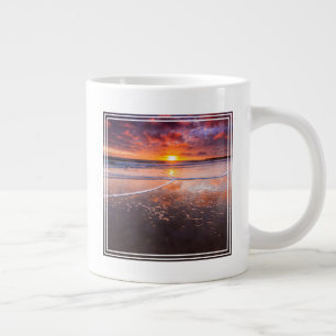 Caneca De Café Grande Praia do Estado de Ventura ao Pôr do Sol