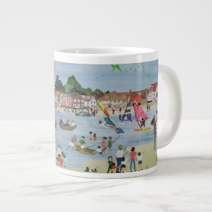 Caneca De Café Grande Praia ocupada