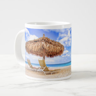 Caneca De Café Grande Praias Tropicais Aruba Sandy Beach