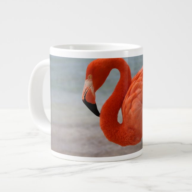 Caneca De Café Grande Praias Tropicais | Caribe Flamingo, Aruba (Frente Esquerda)