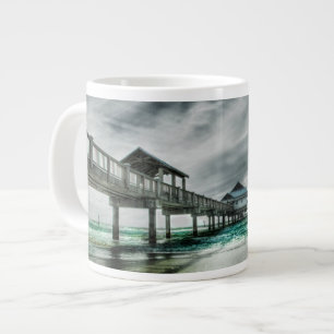 Caneca De Café Grande Praias Tropicais Clearwater Florida