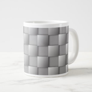 Caneca De Café Grande Prateado Checkers Giant Coffee Mug
