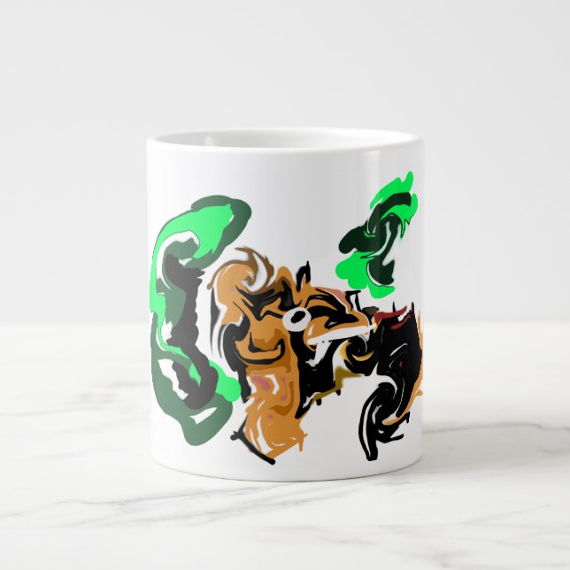 Caneca De Café Grande Prazer de inverno do lobo (Frente)