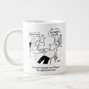 Caneca De Café Grande Preenchendo um formulário de clube de Malhações ve