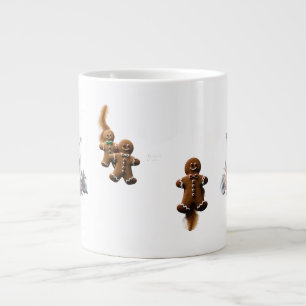Caneca De Café Grande Premium Luxo Casa Família Biscoito de Gengibre Doc