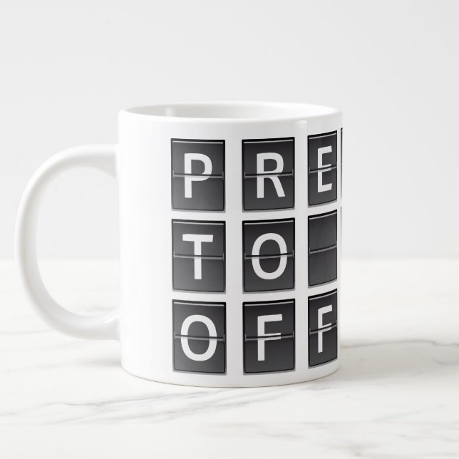 Caneca De Café Grande Prepare-se para decolar (Esquerda)
