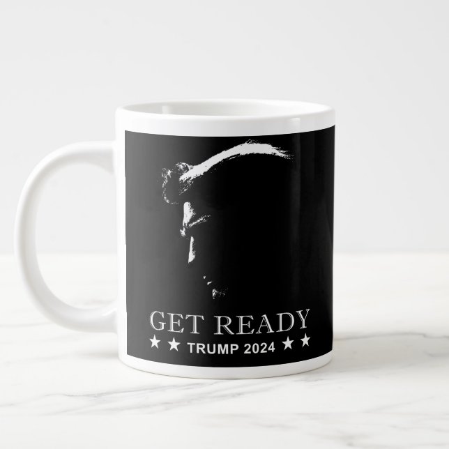 Caneca De Café Grande Prepare-se: USA Donald Trump 2024 Coffee Mug (Esquerda)