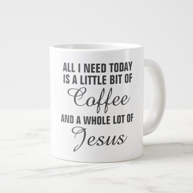 Caneca De Café Grande Presente (adicione suas boas) Jumbo Mug (Frente Esquerda)
