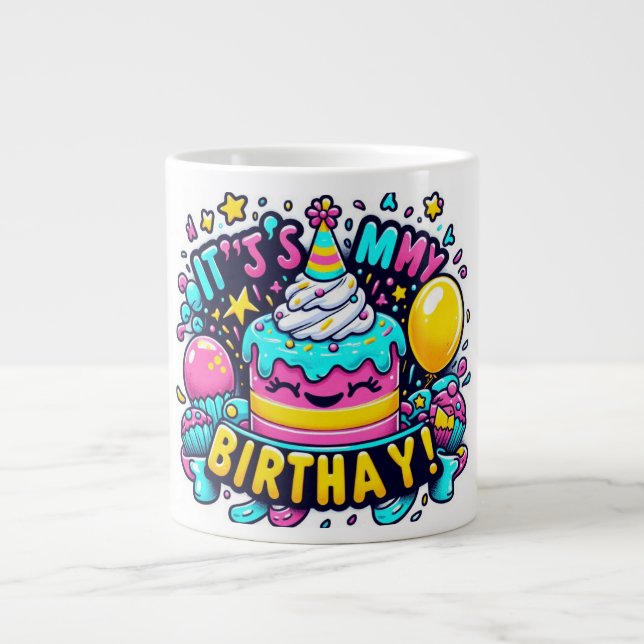 Caneca De Café Grande Presente de aniversário (Frente)