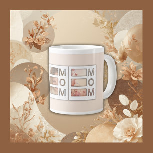 Caneca De Café Grande Presente de aniversário personalizado com 3 fotos