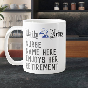 Caneca De Café Grande Presente de aposentadoria para enfermeiro