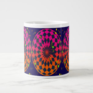 Caneca De Café Grande Presente de Aquecimento Geo Elipse Aposentadoria