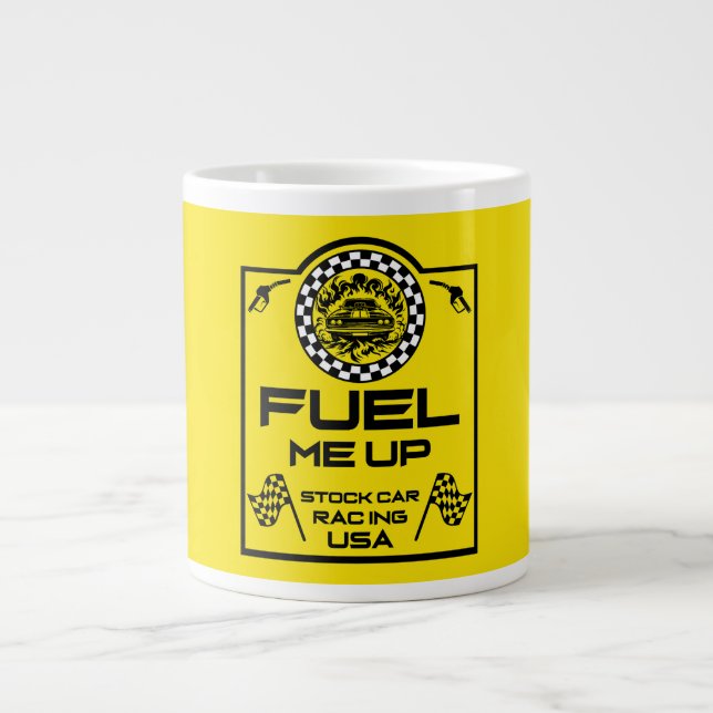 Caneca De Café Grande Presente de Corrida de Stock Car (Frente)