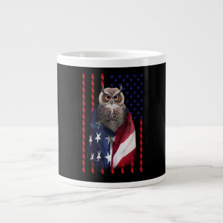 Caneca De Café Grande Presente de Coruja| Coruja Legal Flag Usa