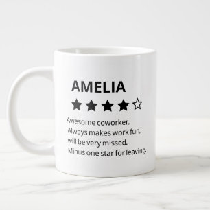 Caneca De Café Grande Presente de despedida personalizado - Funny 4 Star
