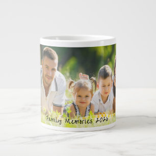 Caneca De Café Grande Presente de Natal de Memórias de Família em Foto
