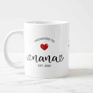 Caneca De Café Grande Presente de Nova Avó Estabelecida Nana