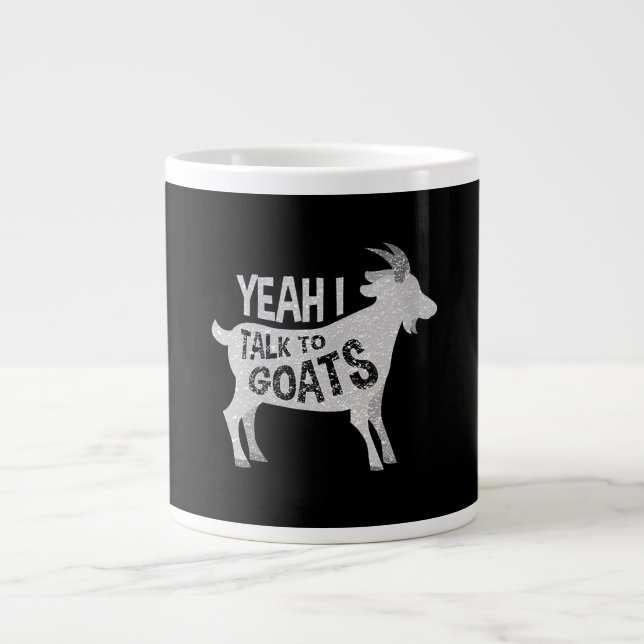 Caneca De Café Grande Presente de Piada de Caprinos para Mulheres (Frente)