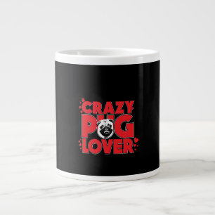 Caneca De Café Grande Presente do dono do Pug Lover Pug louco