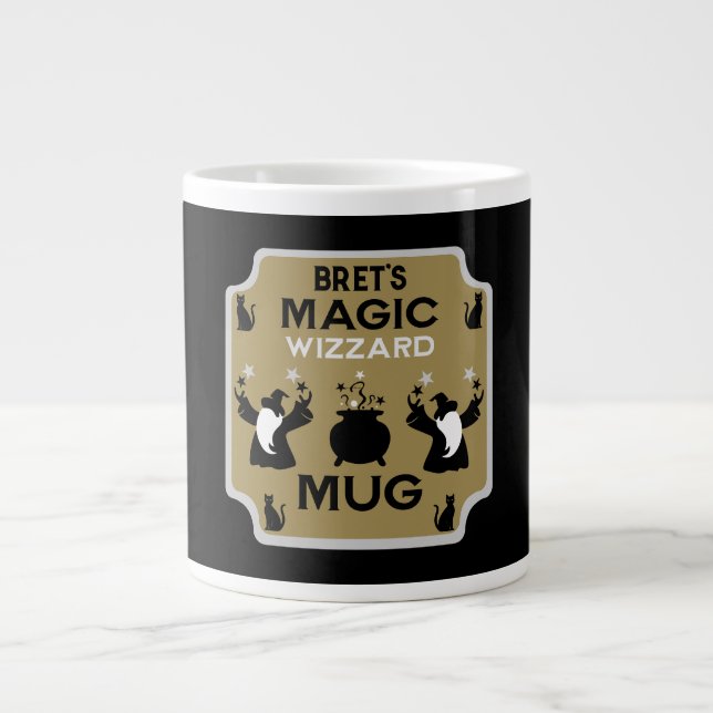 Caneca De Café Grande Presente do magic Fantasy Wizard (Frente)