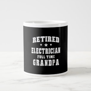Caneca De Café Grande Presente do vovô, Cheio elétrico aposentado