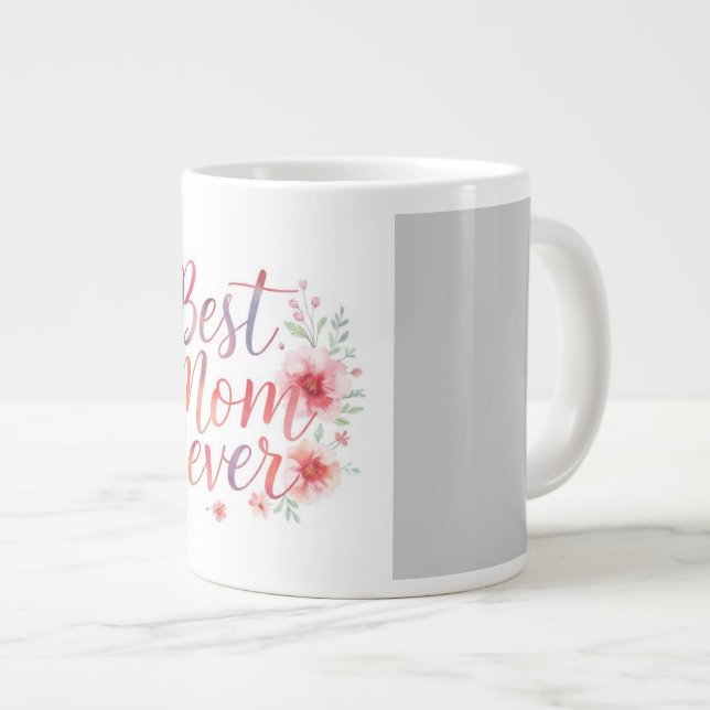 Caneca De Café Grande Presente Elegante e Encantador para Mães (Frente Esquerda)