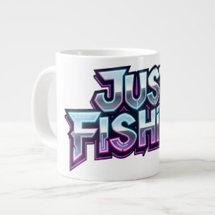 Caneca De Café Grande Presente engraçado de neon brilhante para pescador