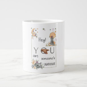 Caneca De Café Grande Presente Inspirador de Farol Lembrete Positivo