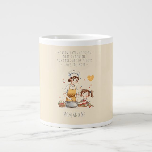 Caneca De Café Grande Presente para a Mamãe, Todo dia com a Mamãe, Melho (Frente)