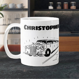 Caneca De Café Grande Presente para um Motorista de Limusine com Nome