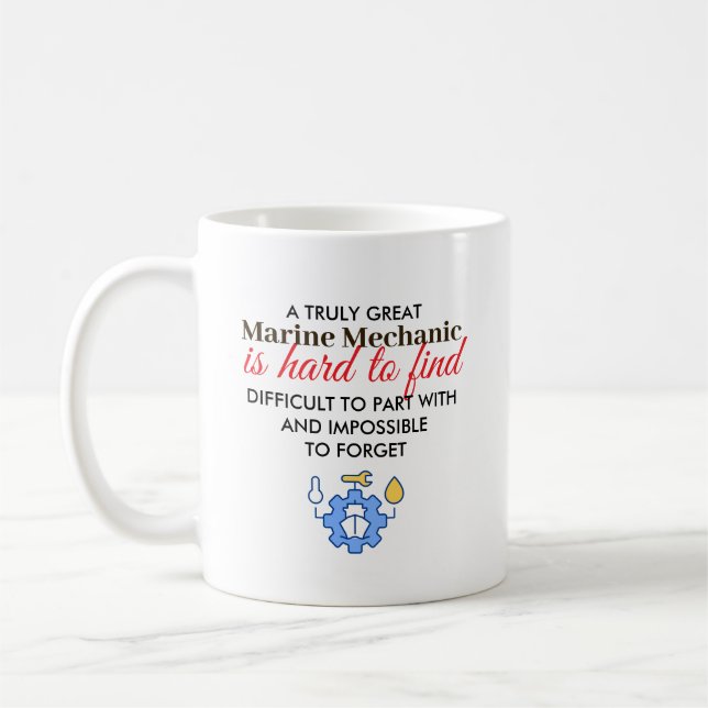 Caneca De Café Grande Presente Personalizado de Nome de Mecânico  (Esquerda)