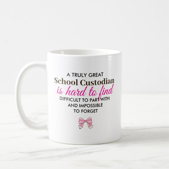 Caneca De Café Grande Presente Personalizado de Nome para Zelador (Esquerda)