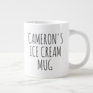 Caneca De Café Grande Presente Personalizado de Piada Engraçada Sorvete 