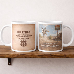 Caneca De Café Grande Presente Personalizado do Centenário da Rota 66 co