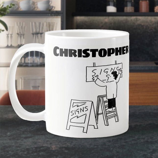 Caneca De Café Grande Presente personalizado para um Assinante. Criador  (Criador carregado)