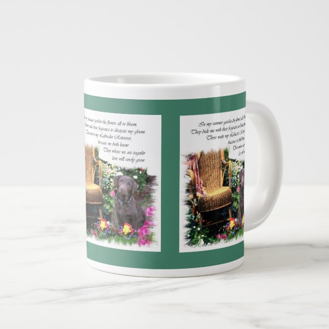 Caneca De Café Grande Presentes de Arte Labrador Retriever (Frente Esquerda)
