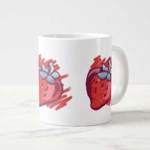 Caneca De Café Grande Presentes de Morango