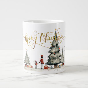 Caneca De Café Grande Presentes de Natal debaixo da árvore