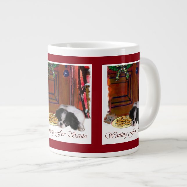 Caneca De Café Grande Presentes de Natal no Chin Japonês (Frente Esquerda)