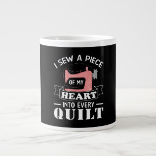 Caneca De Café Grande Presentes de Quilters Engraçados