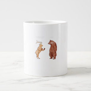Caneca De Café Grande Presentes engraçados ditos pelo urso mãos Oh Deer