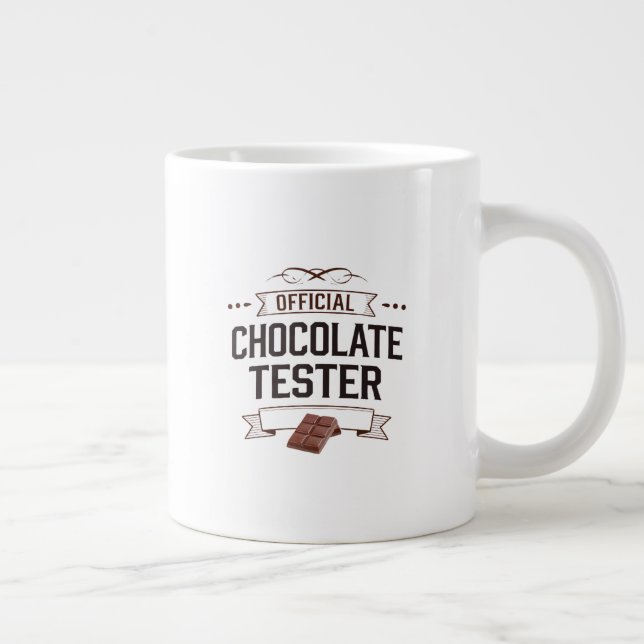 Caneca De Café Grande "Presentes Oficiais de Testador de Chocolate (Direita)