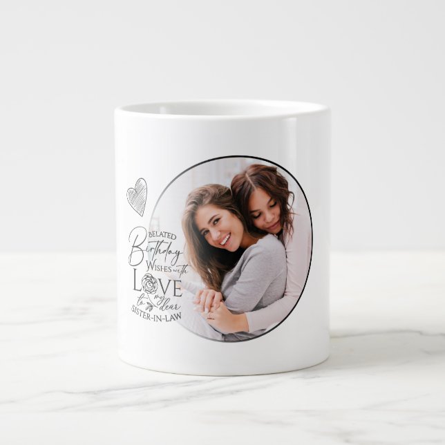 Caneca De Café Grande Presentes Personalizados para Cunhada (Frente)