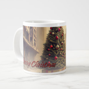 Caneca De Café Grande Presentes sob uma Árvore em um Mundo Apocalíptico