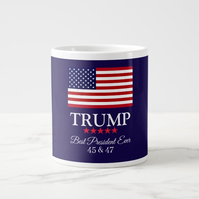 CANECA DE CAFÉ GRANDE PRESIDENT DONALD TRUMP BEST PRESIDENT EVER  (Frente)