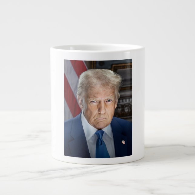 Caneca De Café Grande Presidente americano Donald Trump Foto 2025 (Frente)