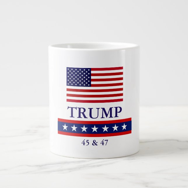 CANECA DE CAFÉ GRANDE PRESIDENTE DONALD TRUMP JUMBO COFFEE MUG (Frente)
