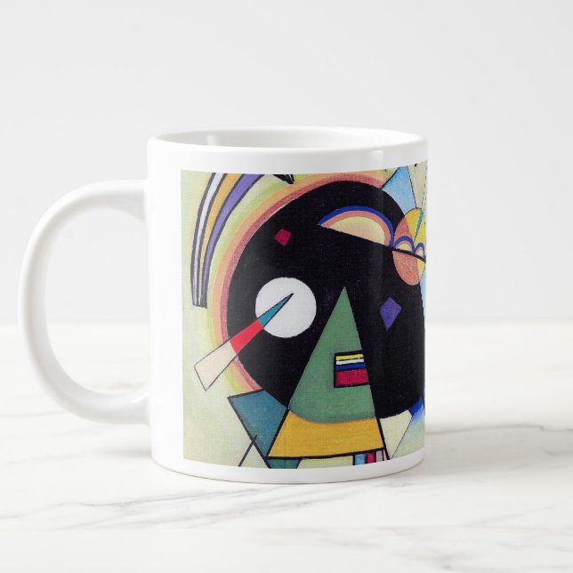 Caneca De Café Grande Preto e Violeta - Kandinsky (Esquerda)