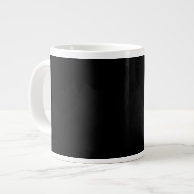 Caneca De Café Grande Preto-preto, simplesmente elegante (Frente Esquerda)